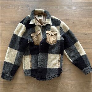 L.L. Bean Cozy Checkered Sherpa Jacket